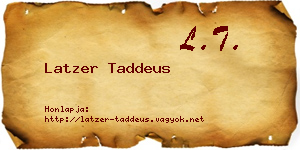 Latzer Taddeus névjegykártya